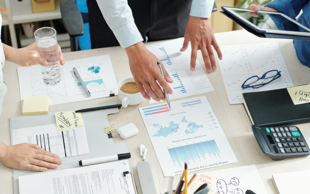 papieren met grafieken